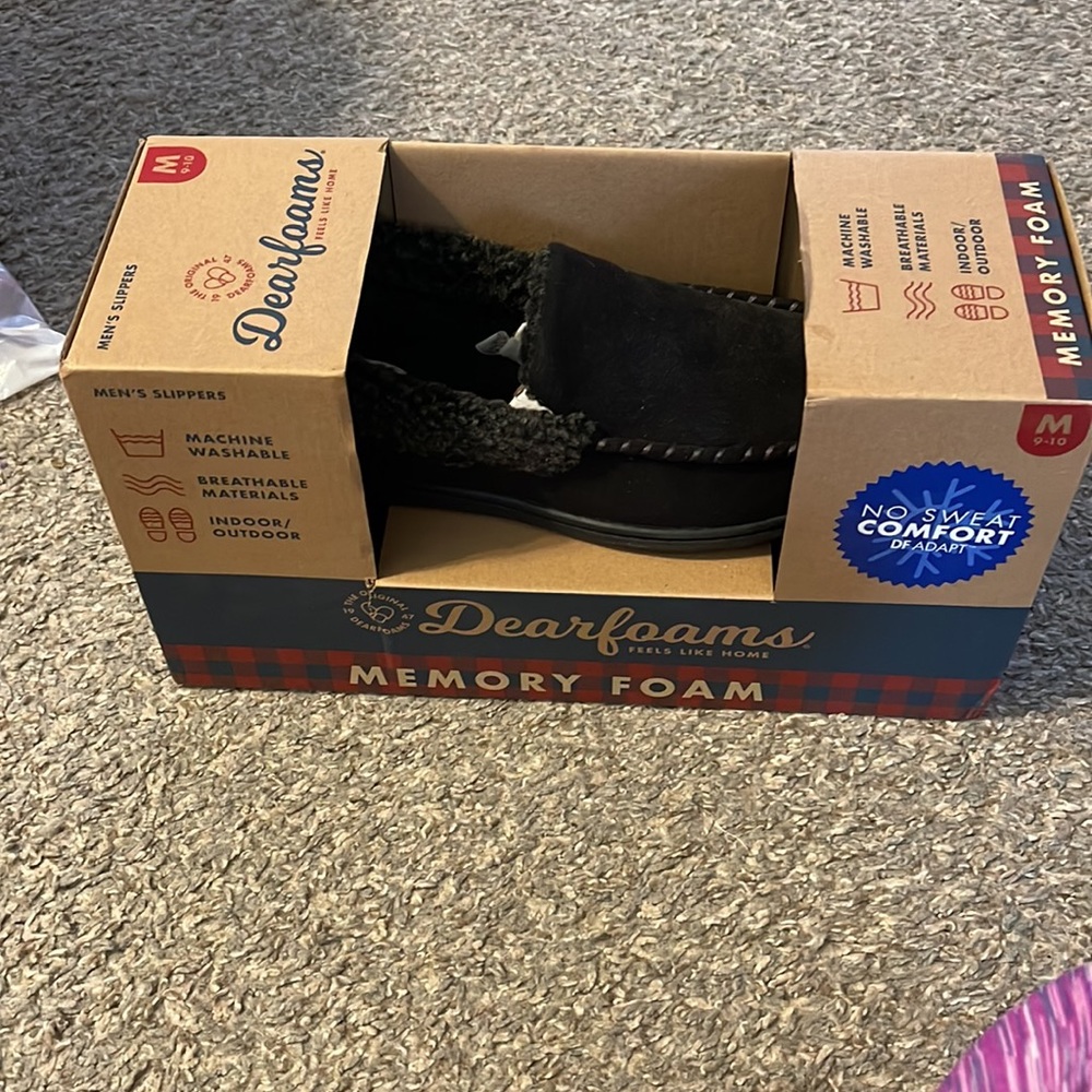 Dear foams men’s memory foam slippers - Picture 2 of 5